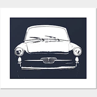 Autobianchi Bianchina 1960s classic car monoblock white Posters and Art